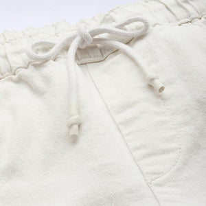 Men's White Regular Fit Solid Stretchable Denim Joggers