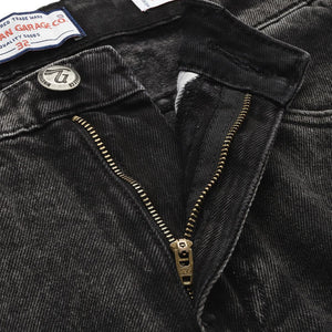 Men's Black Vintage Straight Fit Distressed Jeans