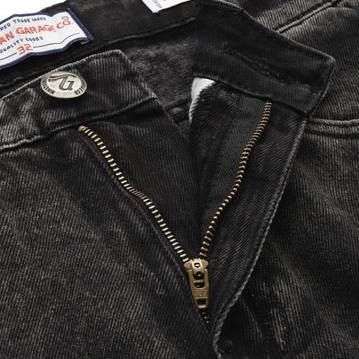 Men's Black Vintage Straight Fit Distressed Jeans