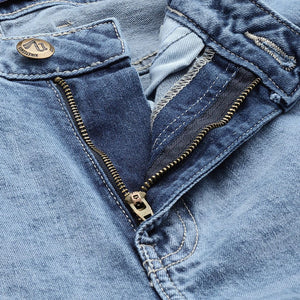 Men's Blue Bootcut Solid Stretchable Jeans