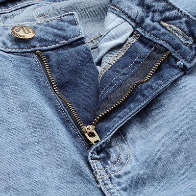 Men's Blue Bootcut Solid Stretchable Jeans