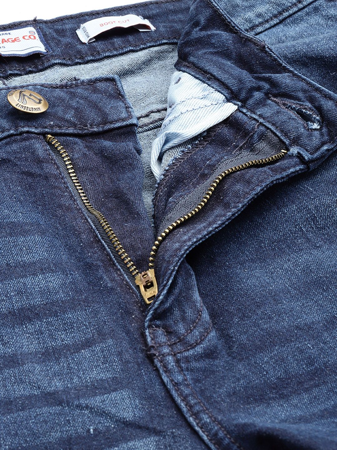 Men's Blue Bootcut Solid Stretchable Jeans