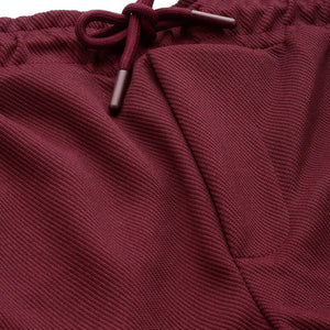 Men's Maroon Relaxed Fit Printed Wide Leg Joggers