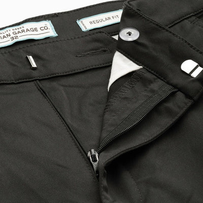Men's Grey Regular Fit Solid Trousers
