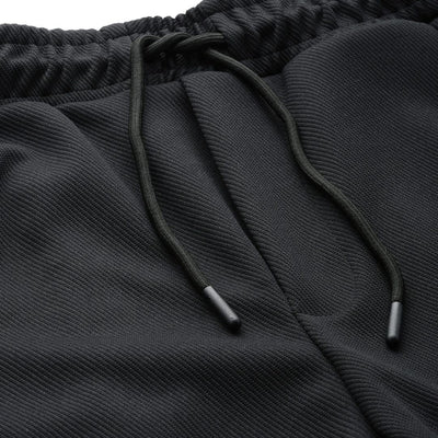 Men's Black Relaxed Fit Textured Baggy Joggers