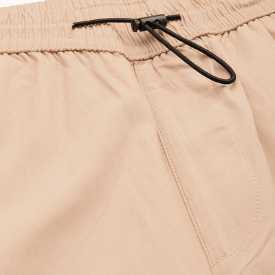 Men's Khaki Relaxed Fit Solid Utility Cargo Jogger