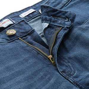 Men's Blue Slim Straight Fit Solid Jeans