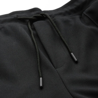 Men's Black Relaxed Fit Printed Wide Leg Joggers