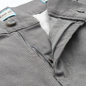 Men's Grey Relaxed Fit Geometric Print Cargos