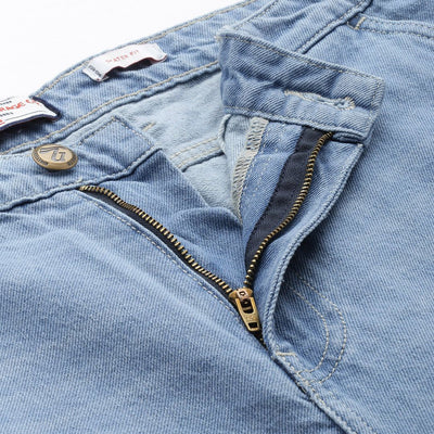 Men's Blue Relaxed Fit Solid Jeans