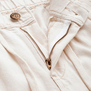 Men's White Relaxed Fit Solid Denim Joggers