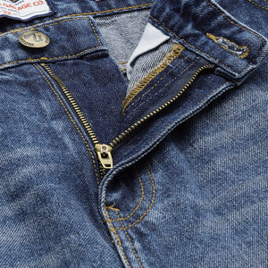 Men's Blue Skater Fit Solid Jeans