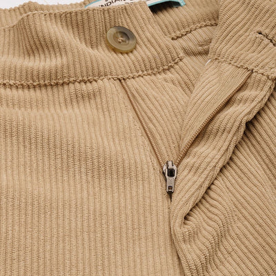 Men's Khaki Straight Fit Textured Trousers