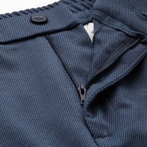 Men's Blue Regular Fit Solid Chinos
