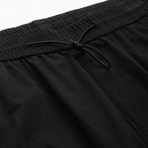 Men's Black Relaxed Fit Solid Utility Cargo Jogger