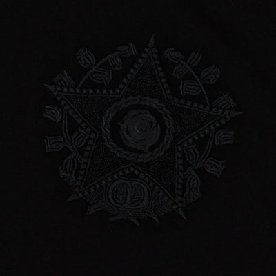 Dior CD Étoile Embroidered Oversized Black T Shirt