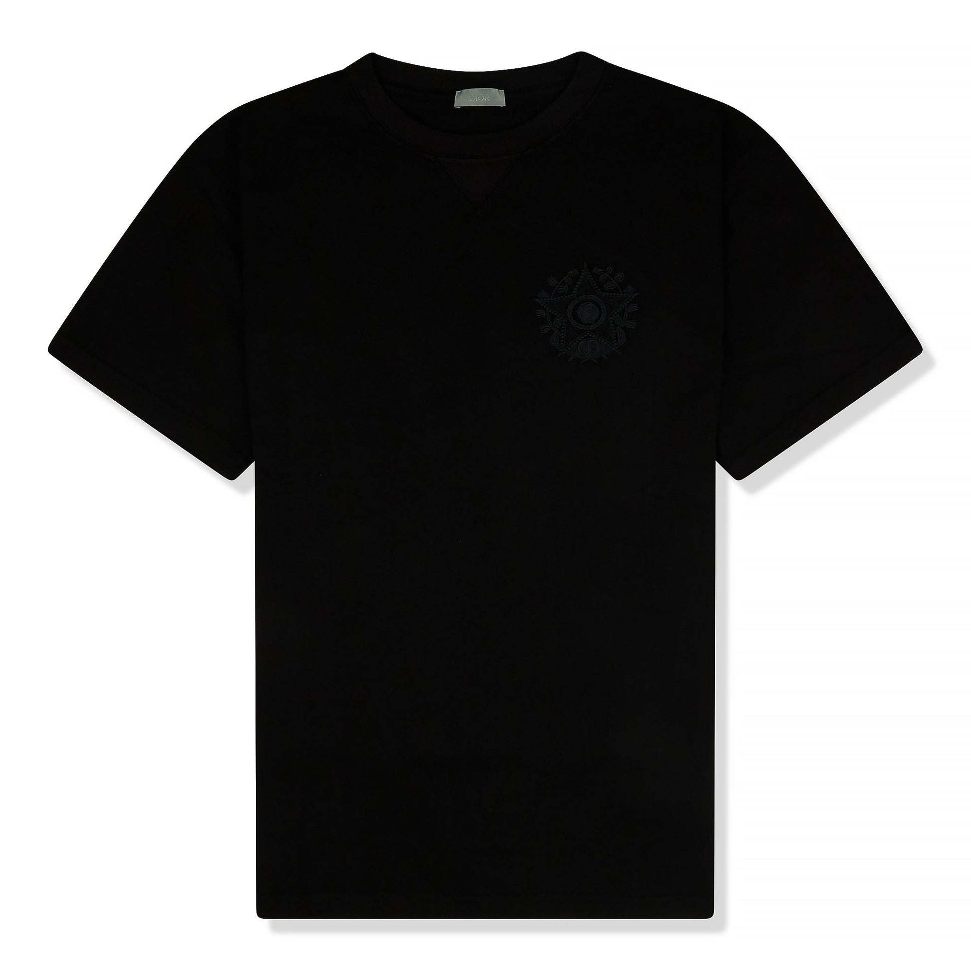 Dior CD Étoile Embroidered Oversized Black T Shirt