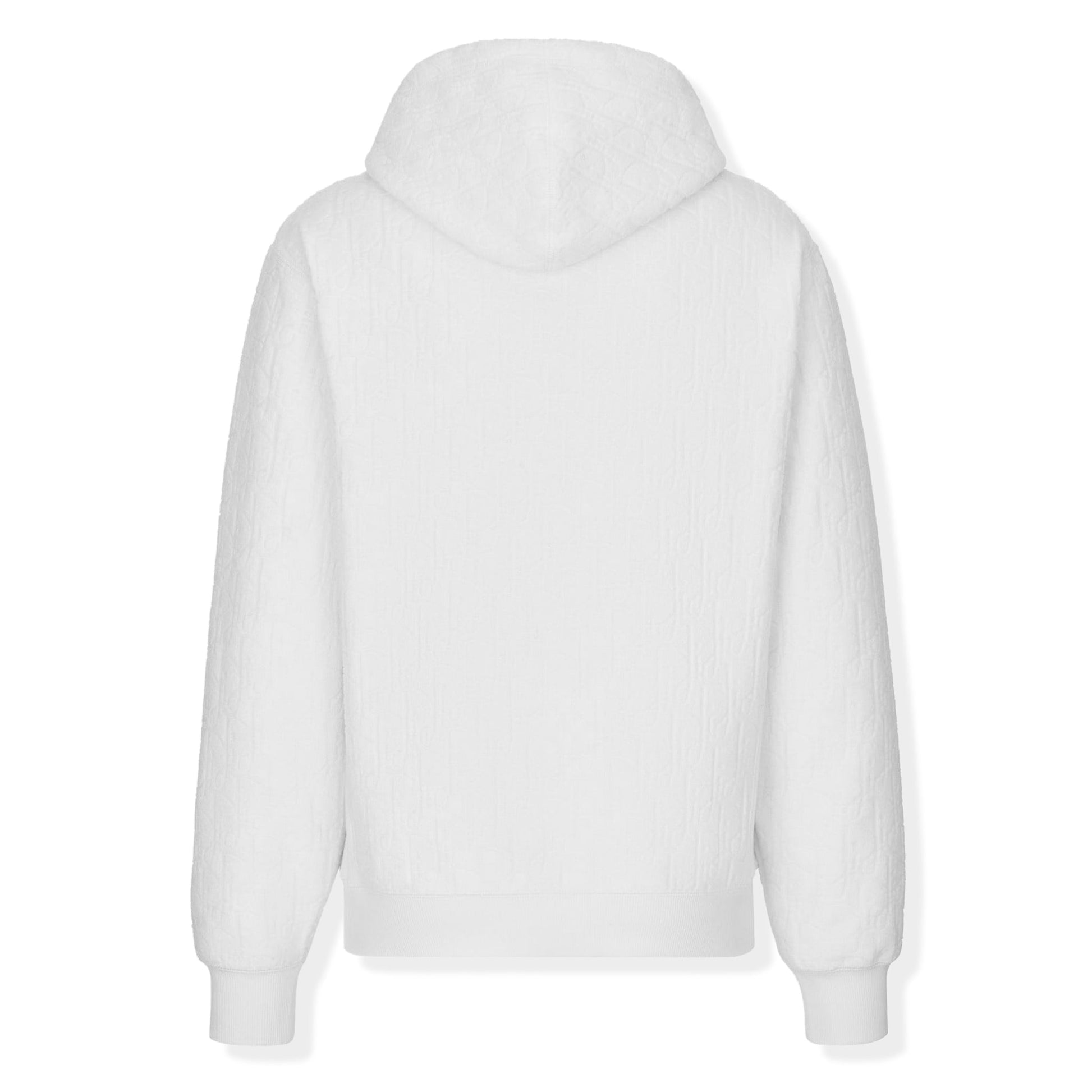 Preloved - Dior Oblique Towelling Terry White Hoodie