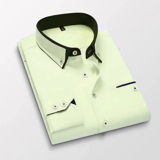 Pick Any One Down Collar Cotton Blend Solid Shirt For Man