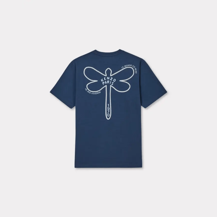 Kenzo Paris 'KENZO Dragonfly' embroidered T-shirt Blue