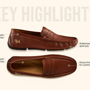 Dress Loafers : Tan