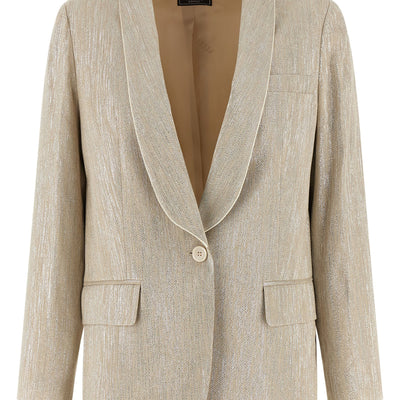 Peserico Lamé Thread Blazer