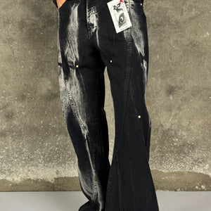 Waves Panelled-Shibori Black