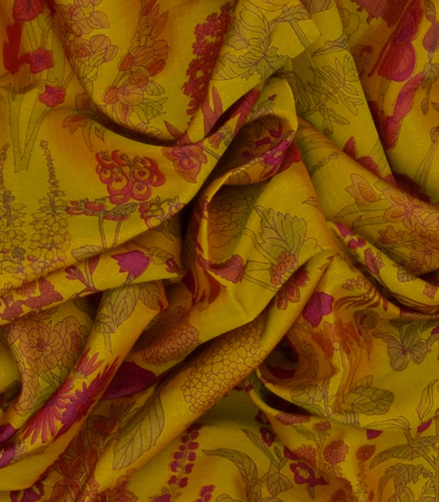 Sage Green Gadwal Handloom Printed SICO Saree -Sage Green