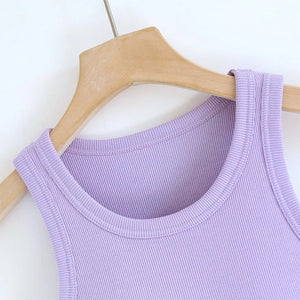 Luked Tank Tops with Inbuilt Bra