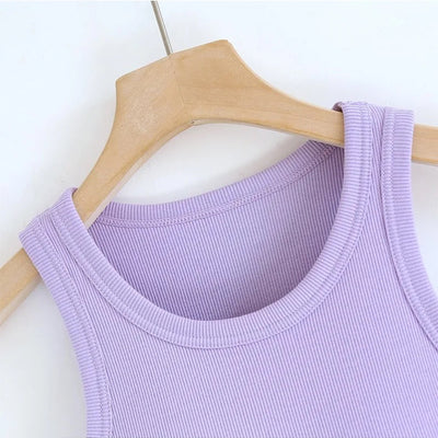Luked Tank Tops with Inbuilt Bra