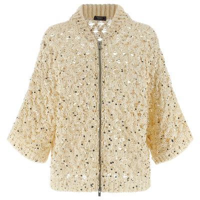 Peserico Sequin Mesh Cardigan