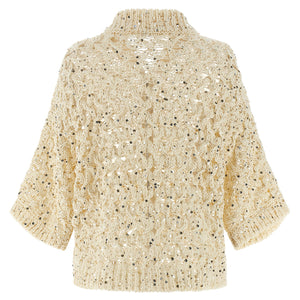 Peserico Sequin Mesh Cardigan