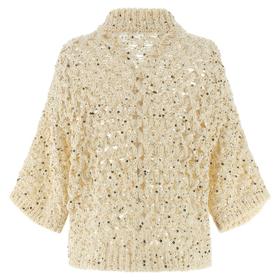 Peserico Sequin Mesh Cardigan