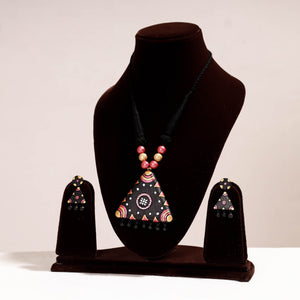 Bishnupur Handpainted Terracotta Necklace Set