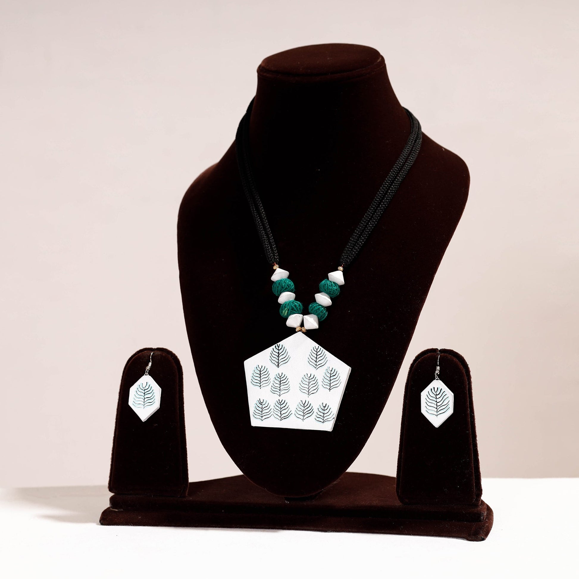 Bishnupur Handpainted Terracotta Necklace Set