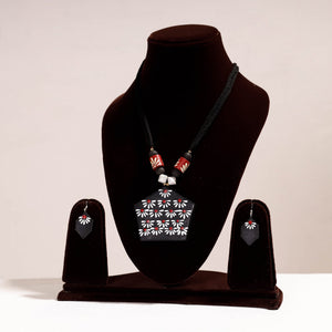 Bishnupur Handpainted Terracotta Necklace Set
