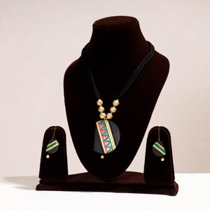 Bishnupur Handpainted Terracotta Necklace Set