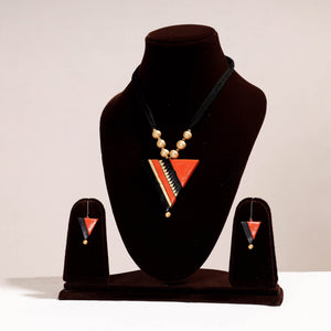 Bishnupur Handpainted Terracotta Necklace Set