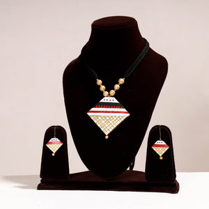 Bishnupur Handpainted Terracotta Necklace Set
