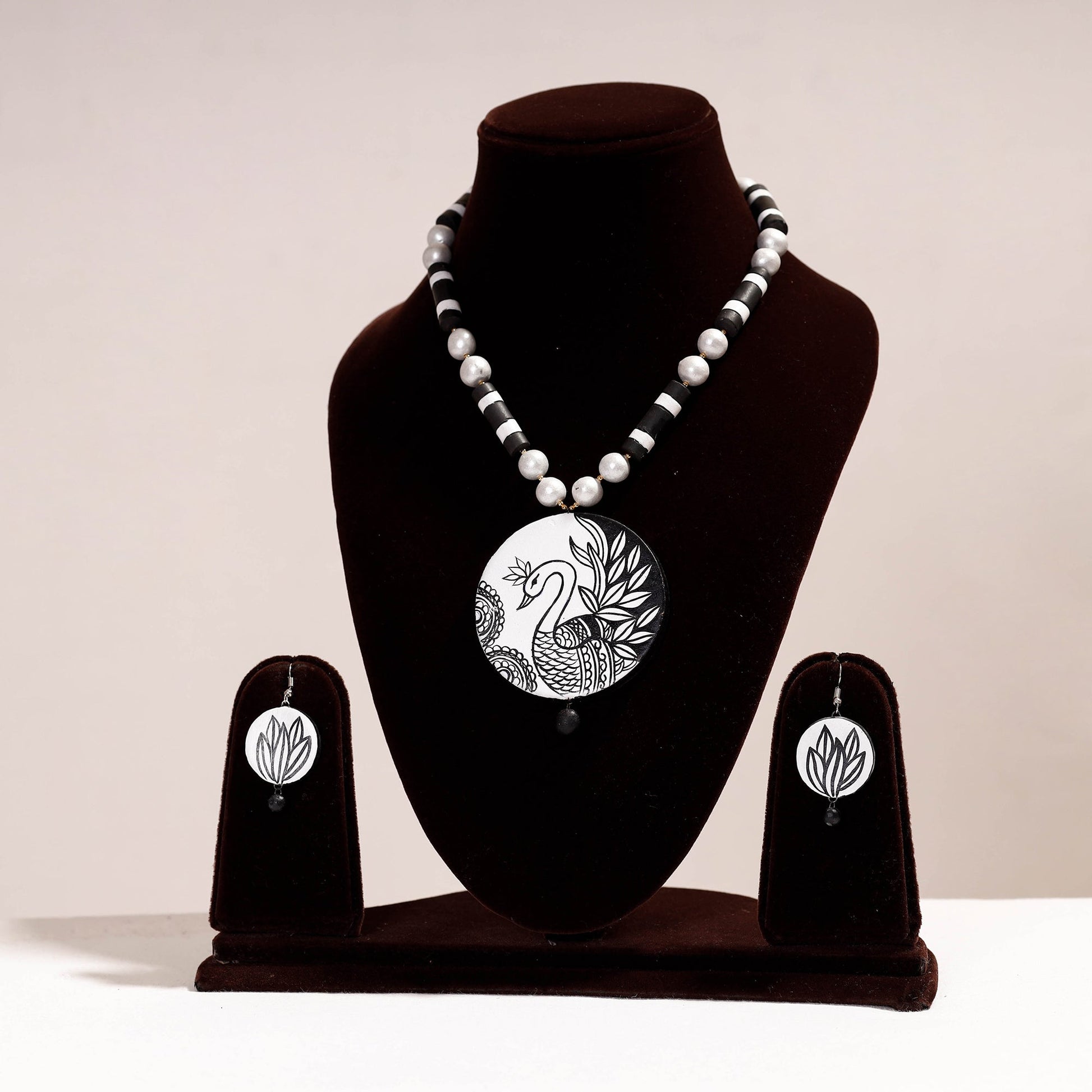 Bishnupur Handpainted Terracotta Necklace Set