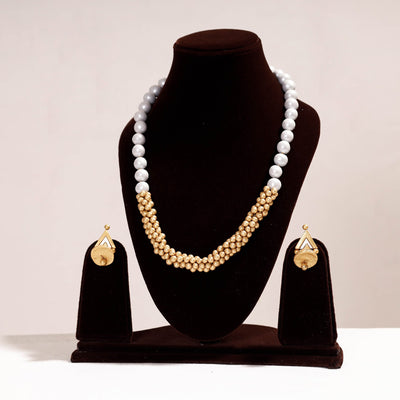 Bishnupur Handpainted Terracotta Necklace Set