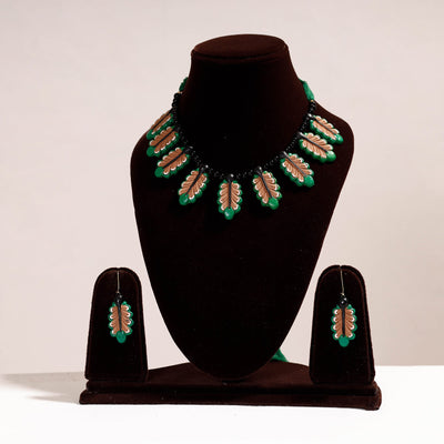 Bishnupur Handpainted Terracotta Necklace Set