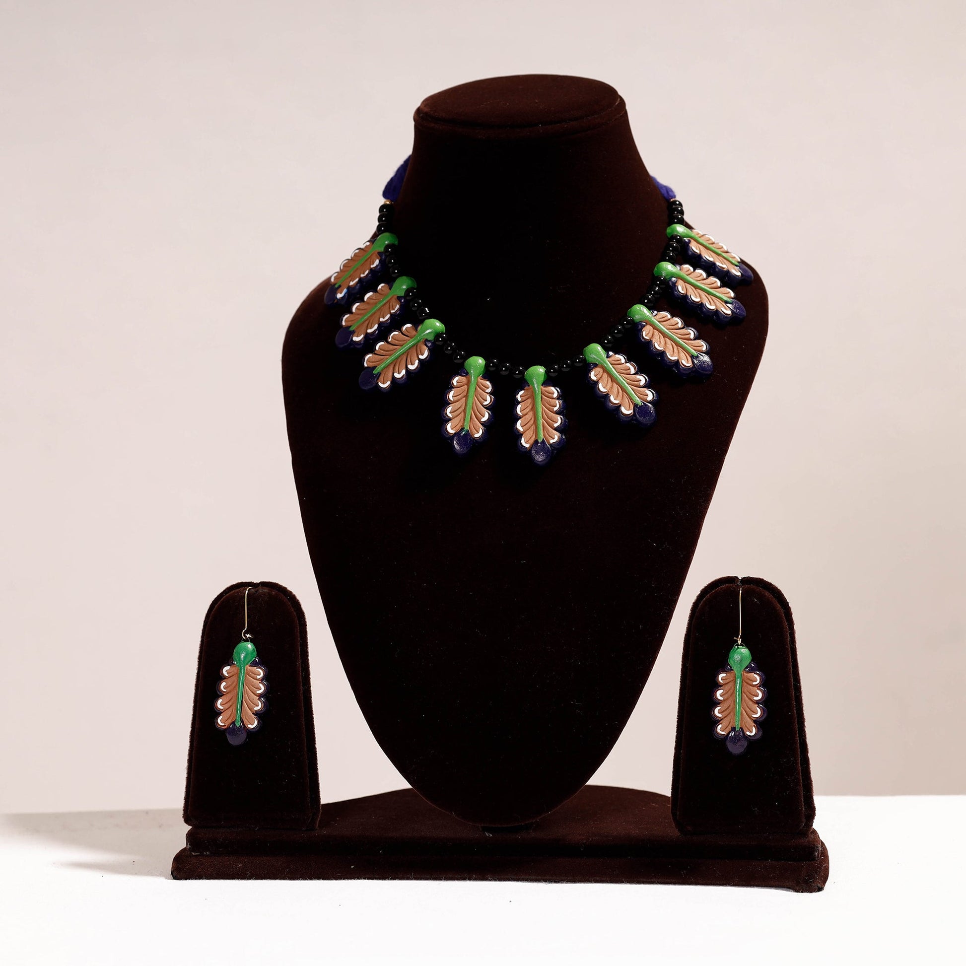 Bishnupur Handpainted Terracotta Necklace Set