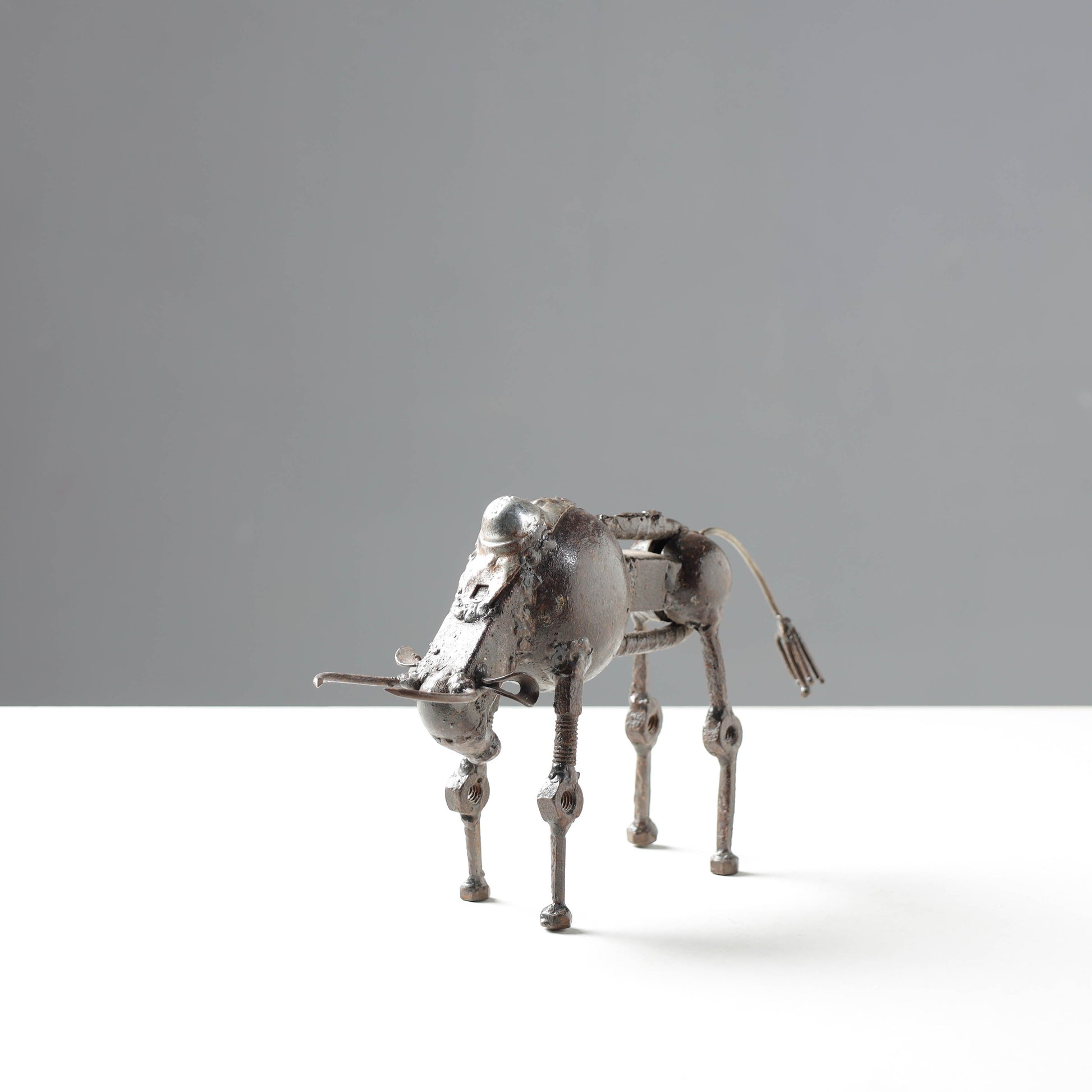 Bison - Handmade Recycled Metal Sculpture by Debabrata Ruidas