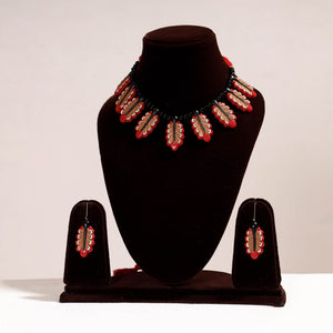 Bishnupur Handpainted Terracotta Necklace Set