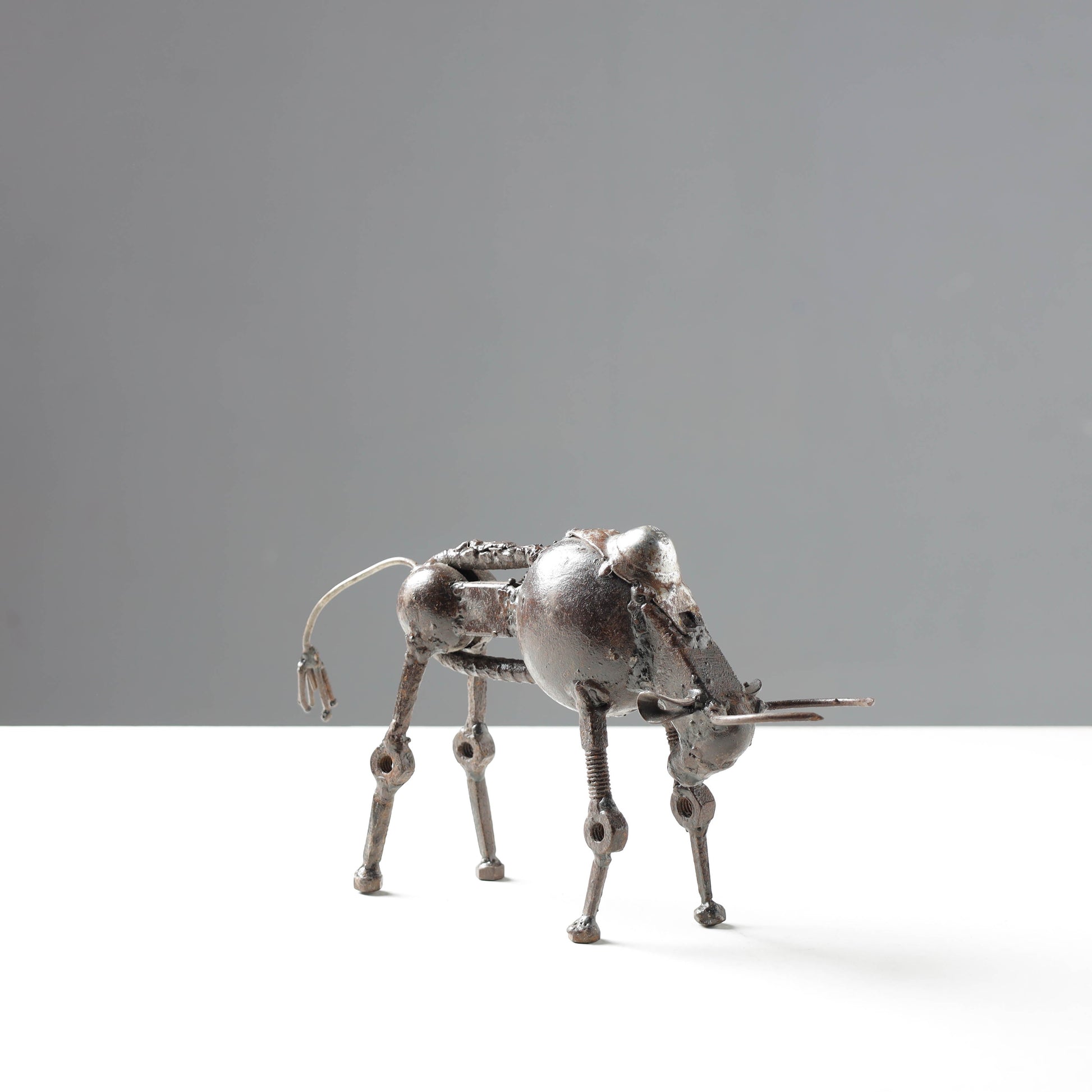 Bison - Handmade Recycled Metal Sculpture by Debabrata Ruidas