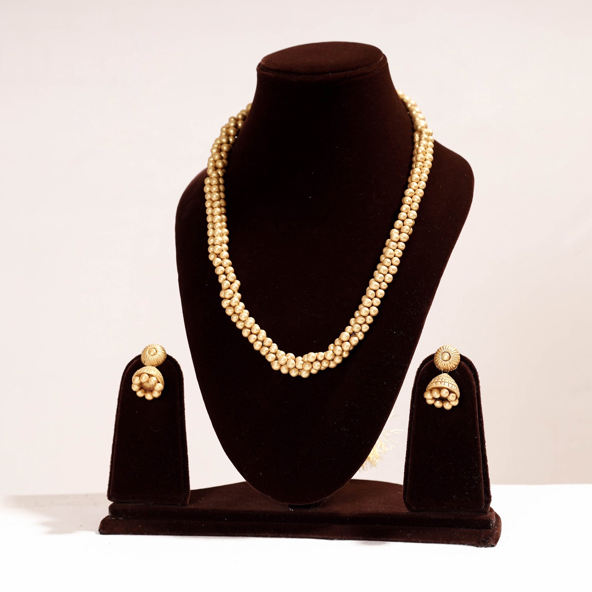 Bishnupur Handpainted Terracotta Necklace Set