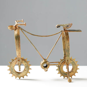 Bicycle - Handmade Recycled Metal Sculpture by Debabrata Ruidas