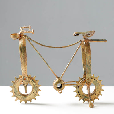 Bicycle - Handmade Recycled Metal Sculpture by Debabrata Ruidas