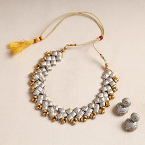Bishnupur Handpainted Terracotta Necklace Set